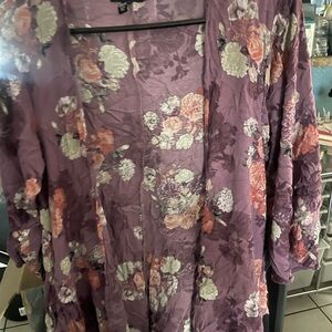 Torrid Purple Floral Kimono